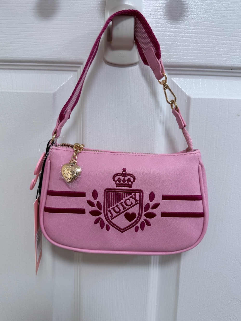 NWT Juicy Couture Juicy Prep School Convertible Wristlet in Flamingo 🦩 Pink